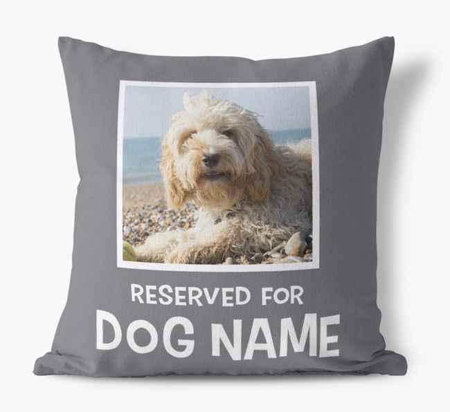 Reserved For {dogsName}: Personalized {breedFullName} Canvas Pillow